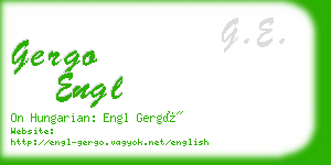 gergo engl business card